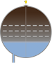 Interface measurement in the secondary desalter