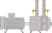 Pressure measurement on the refiner 